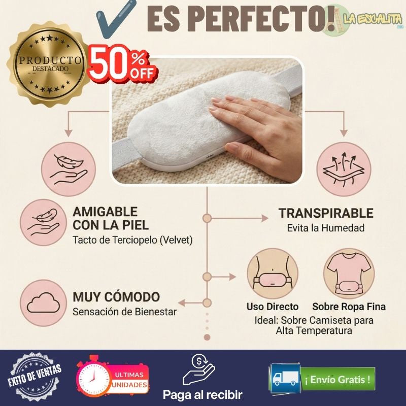 Cinturon Masajeador Térmico para Cólicos Menstruales