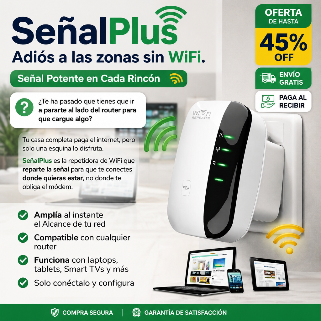 SeñalPlus - Adiós a las zonas sin WiFi