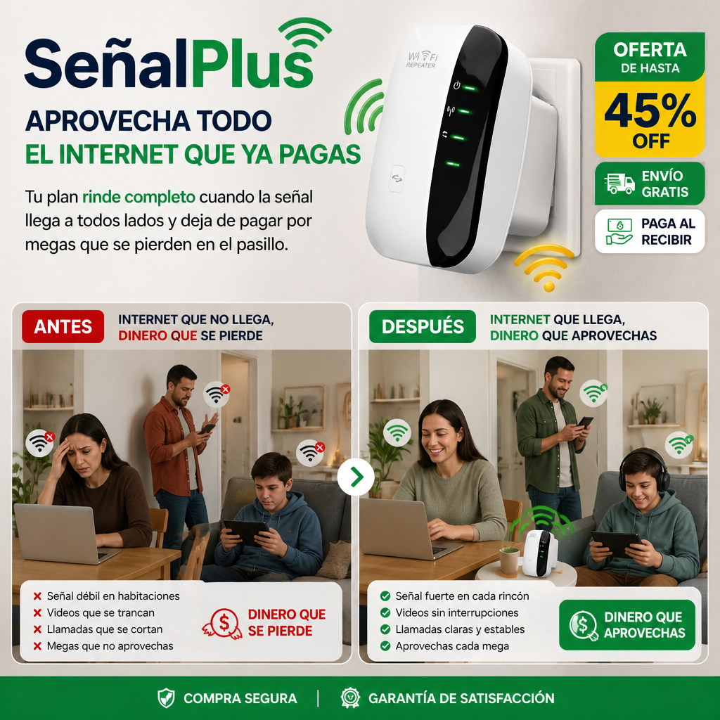 SeñalPlus - Adiós a las zonas sin WiFi