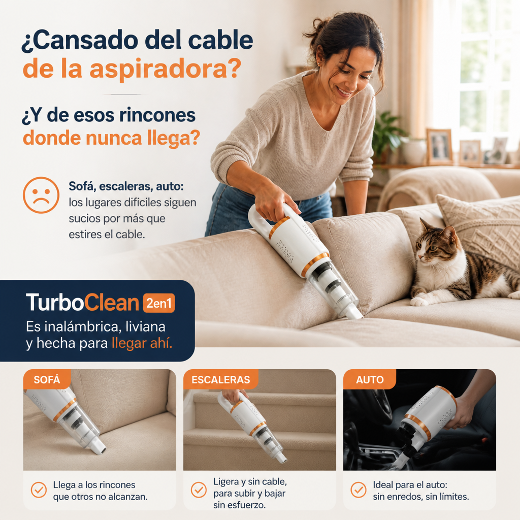 TurboClean 2 en 1 - Atrapa hasta el polvo que no ves