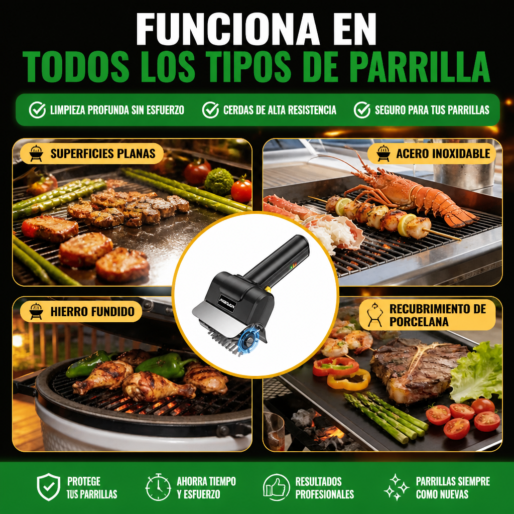 Cepillo Eléctrico LIMPIA PARRILLAS