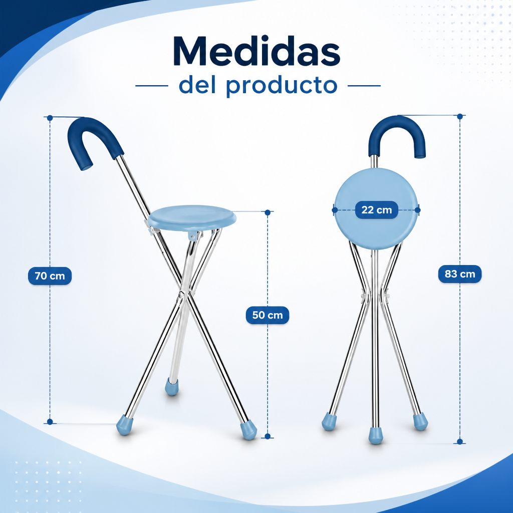 BASTON CON ASIENTO PLEGABLE