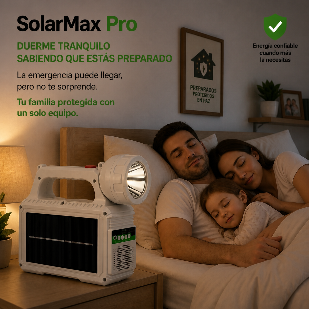 SolarMax Pro - Luz y energía cuando todo se apaga