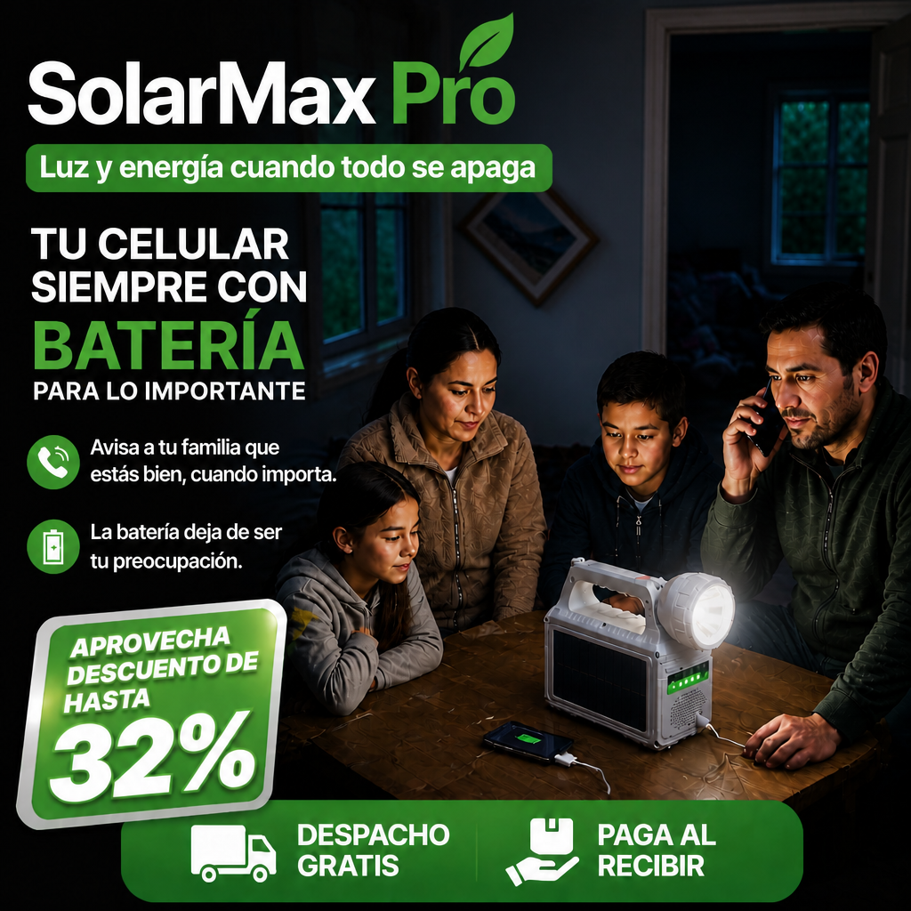 SolarMax Pro - Luz y energía cuando todo se apaga