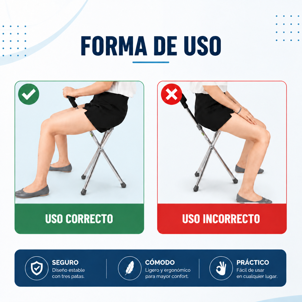 BASTON CON ASIENTO PLEGABLE
