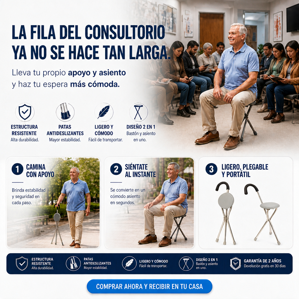 BASTON CON ASIENTO PLEGABLE
