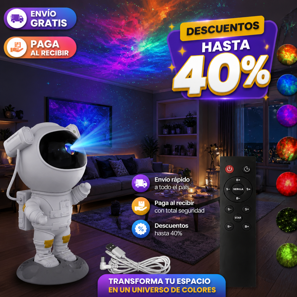 Astronauta Proyector de Galaxia