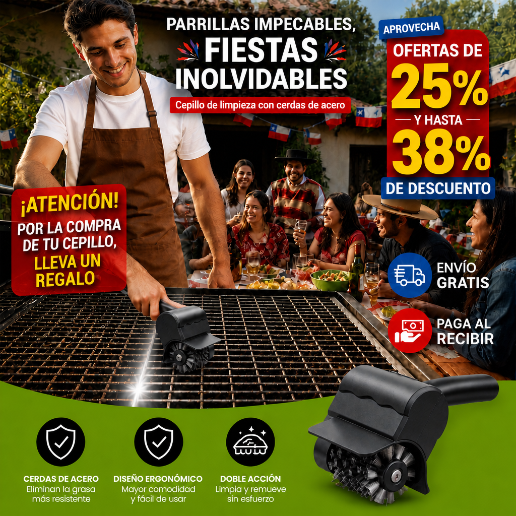Cepillo Eléctrico LIMPIA PARRILLAS