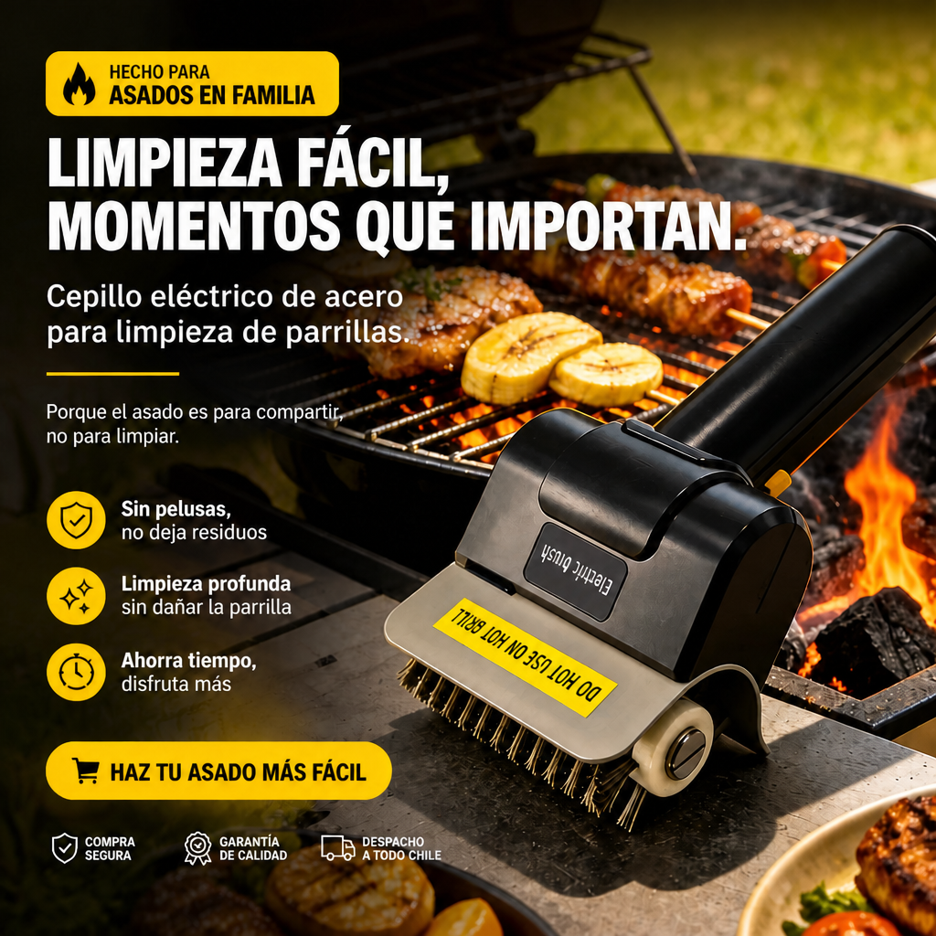 Cepillo Eléctrico LIMPIA PARRILLAS